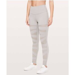 Lululemon Wunder Under Pant (High-Rise)‎ *Tech Mesh 28" Dark Chrome